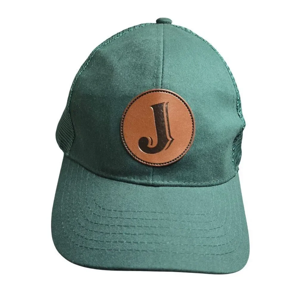 Jameson whiskey Green Mesh Trucker Hat With Adjustable Snapback J Patch